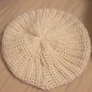 Beige and silver berret